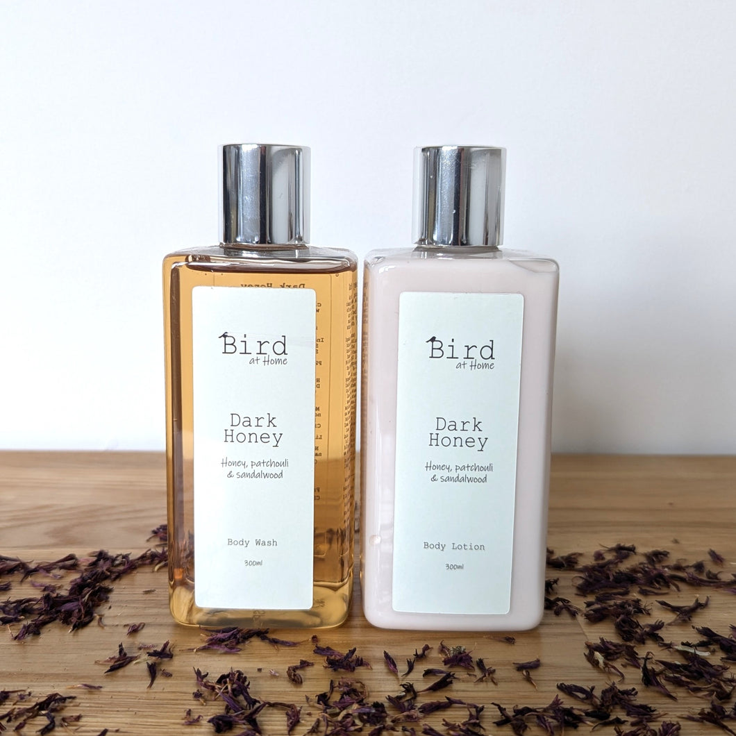 Dark Honey Body Wash and Body Lotion Gift Set