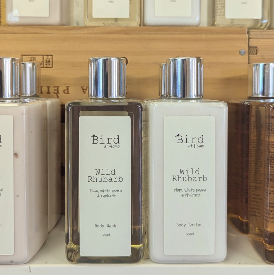 Wild Rhubarb Body Wash and Body Lotion Set