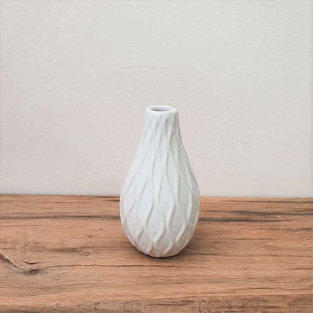 White Ceramic Bud Vase